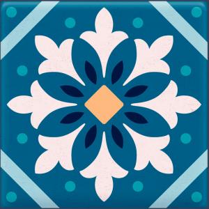 Papel De Parede Adesivo Lavável Azulejo Azul F