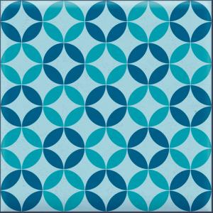 Papel De Parede Adesivo Lavável Azulejo Azul I